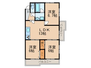 池洞マンション北棟の物件間取画像